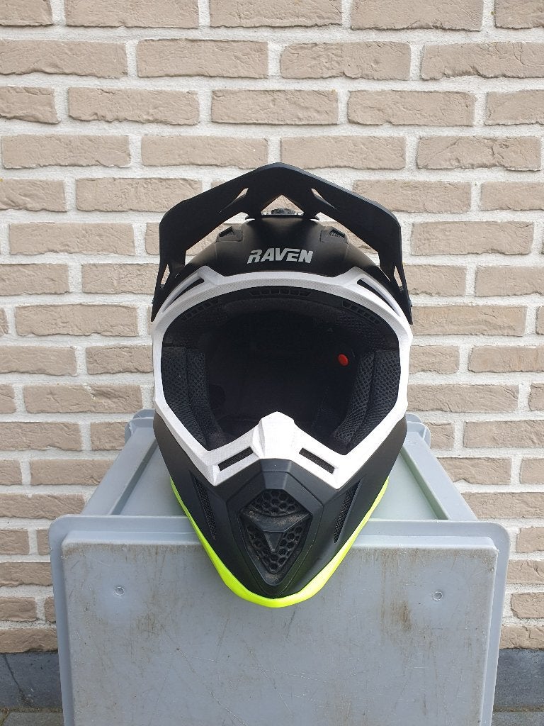 Raven Airborne Evo Crosshelm - Maat L (59/60), Motoren, Ophalen of Verzenden, Tweedehands, L, Overige merken