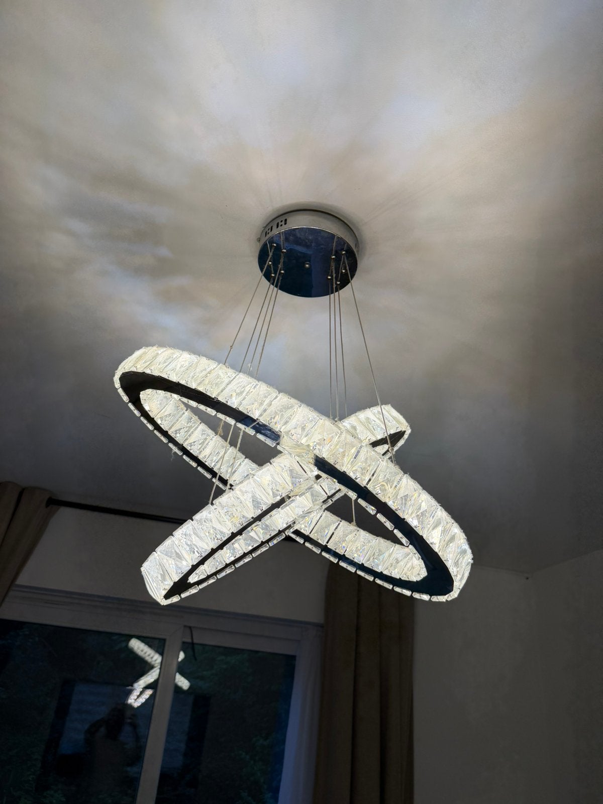 2 Lustres LED avec télécommande, Enlèvement, Comme neuf, LED