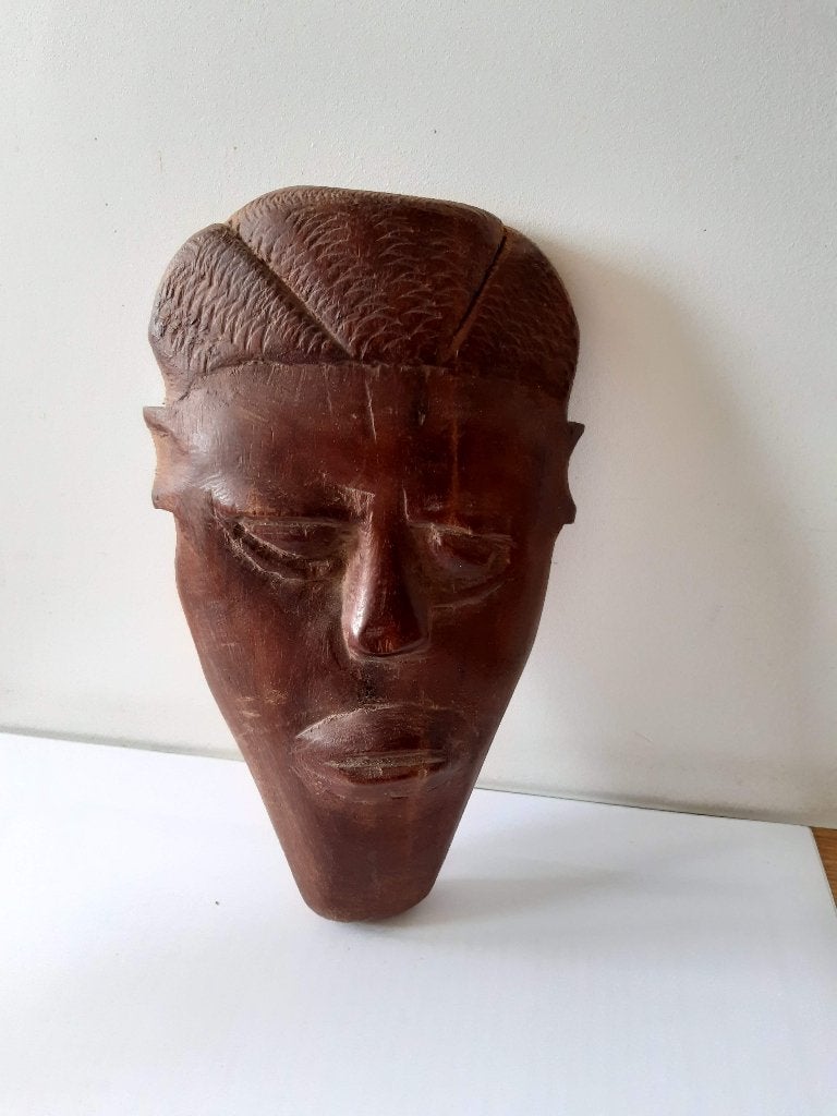 Masque africain en bois, Antiquités & Art, Enlèvement, Masque, Bois