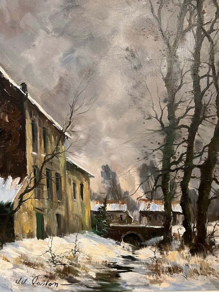 Jean Jacques Foulon - Olieverfschilderij, Antiek en Kunst, Kunst | Schilderijen | Klassiek, Landschap, Impressionistisch, Olieverf