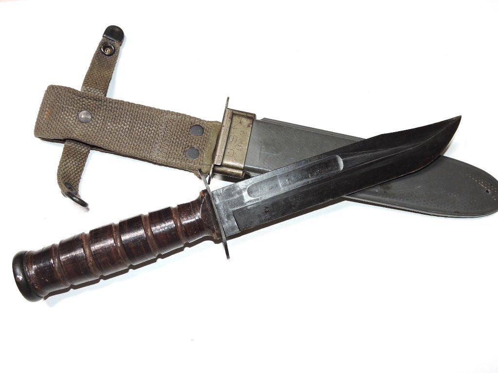 1942-1945 US KA-BAR MKII très bel état, Collections, Enlèvement ou Envoi, Marine