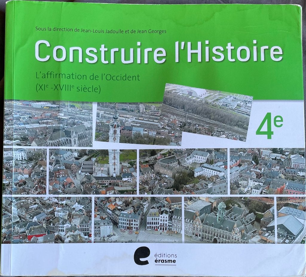 Manuel Construire L'Histoire 4e, Livres, Enlèvement ou Envoi, Utilisé, Autres niveaux, Editions erasme