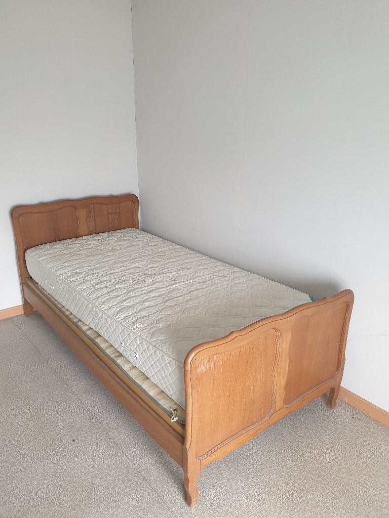 Eenpersoonsbed, 90 cm, Une personne, Brun, Enlèvement