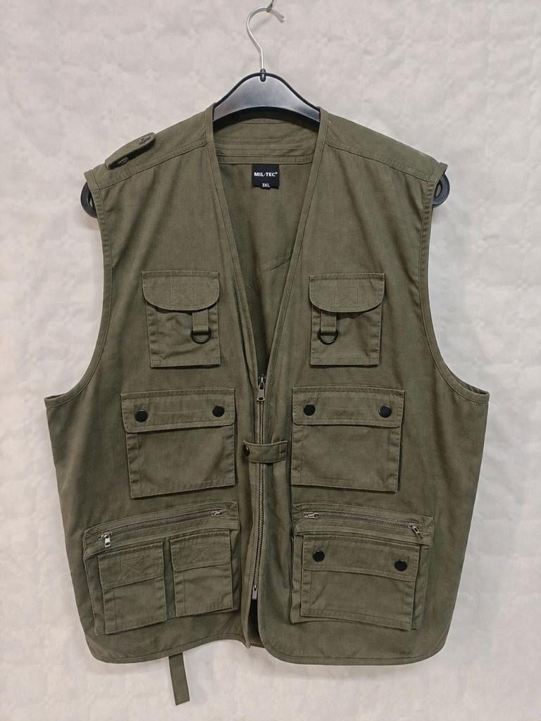 MIL-TEC kaki tactisch vest met meerdere zakken zomermodel, Overige kleuren, Mil-tec, Ophalen of Verzenden, Maat 56/58 (XL)