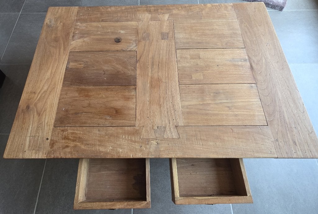 Table basse en teak antique, Maison & Meubles, Tables | Tables de salon, Teck, 100 à 150 cm, Enlèvement, 50 à 100 cm