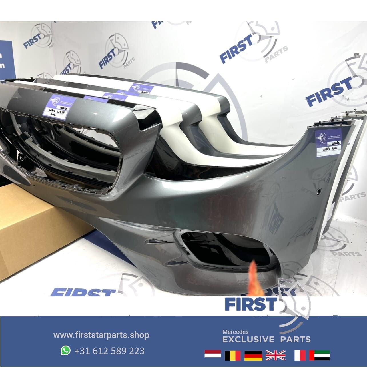 W213 AMG Voorbumper Mercedes E Klasse 2016-2018 BUMPER PDC M, Gebruikt, -, Voor, Ophalen of Verzenden