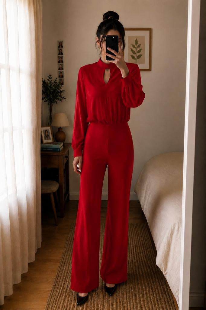 Combinaison rouge élégante manches longues, Vêtements | Femmes, Combinaisons, Enlèvement ou Envoi, Rouge