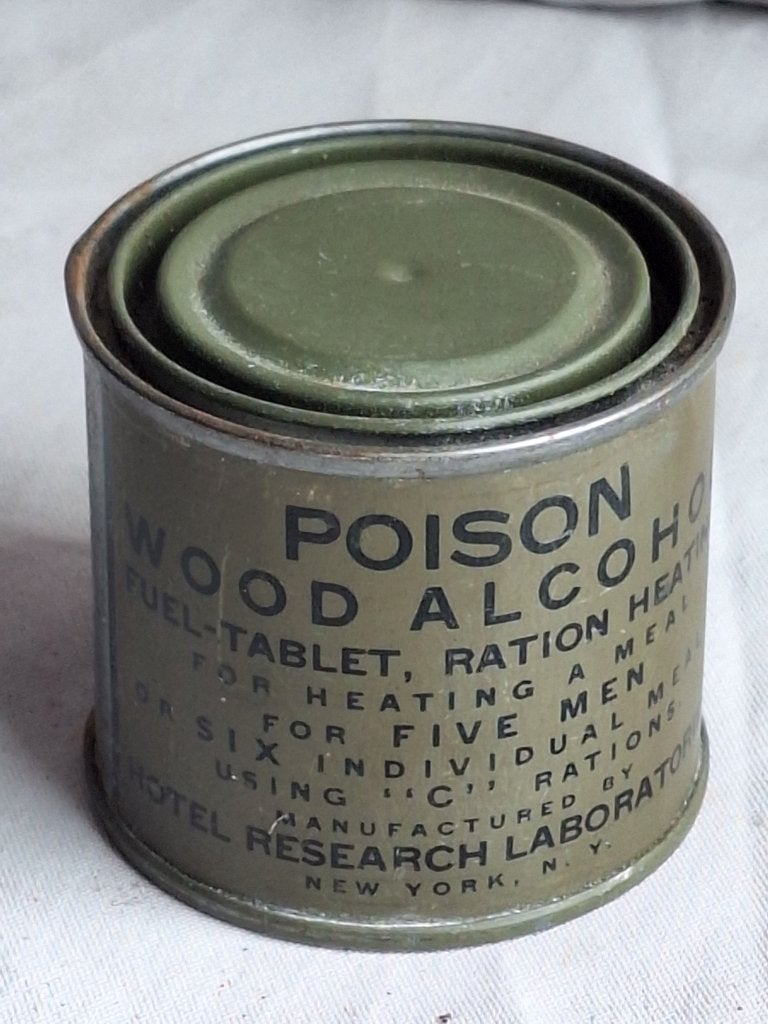 Boite d’alcool pour réchaud (ration) US WW2, Collections, Enlèvement ou Envoi, Armée de terre, Autres types