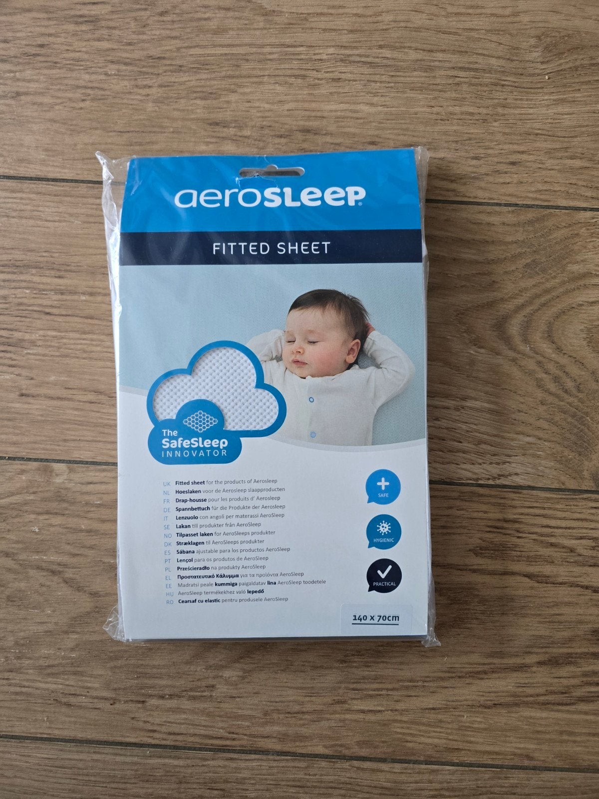 Aerosleep fitter sheet wit 140x70. Nieuw!, Jongetje of Meisje, Peuterbed, Nieuw, Ophalen of Verzenden