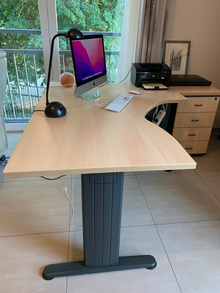 Bureau + meuble à tiroirs, Huis en Inrichting, Bureaus, Ophalen, 160 cm, Gebruikt, 120 cm