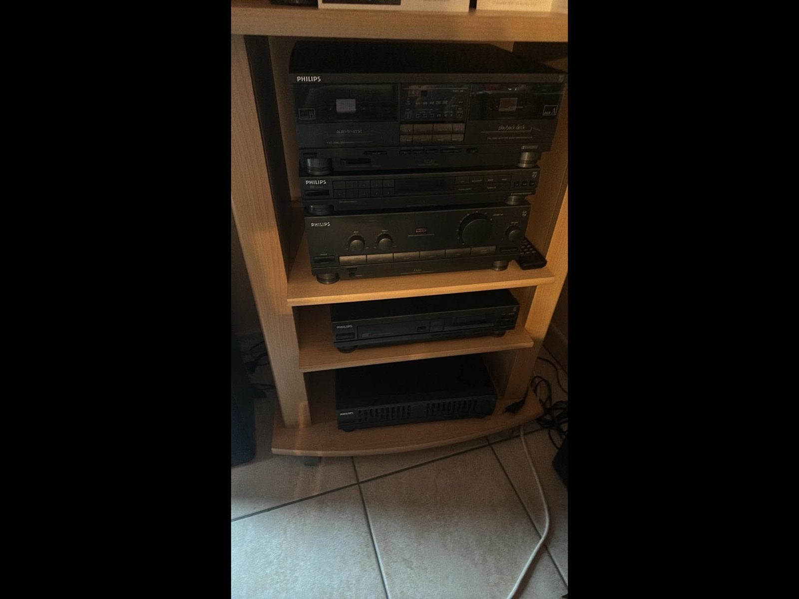 Stereotoren plus meubel, Audio, Tv en Foto, Ophalen, Zo goed als nieuw, Philips