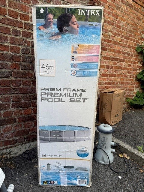 Piscine tubulaire Intex Prism Frame Premium 4.57 m x 1.07 m, 300 cm ou plus, Rond, Enlèvement, Utilisé