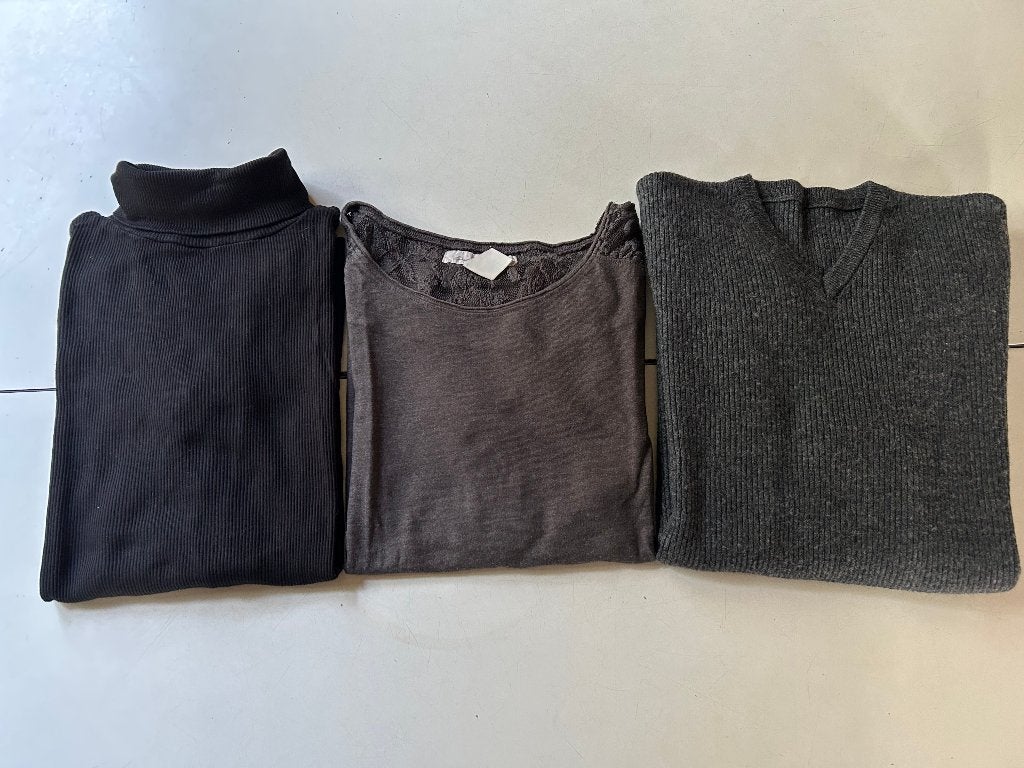 3 grijze BLOEZEN - maat 158/164 - samen 6€, Ophalen of Verzenden, Meisje, Trui of Vest