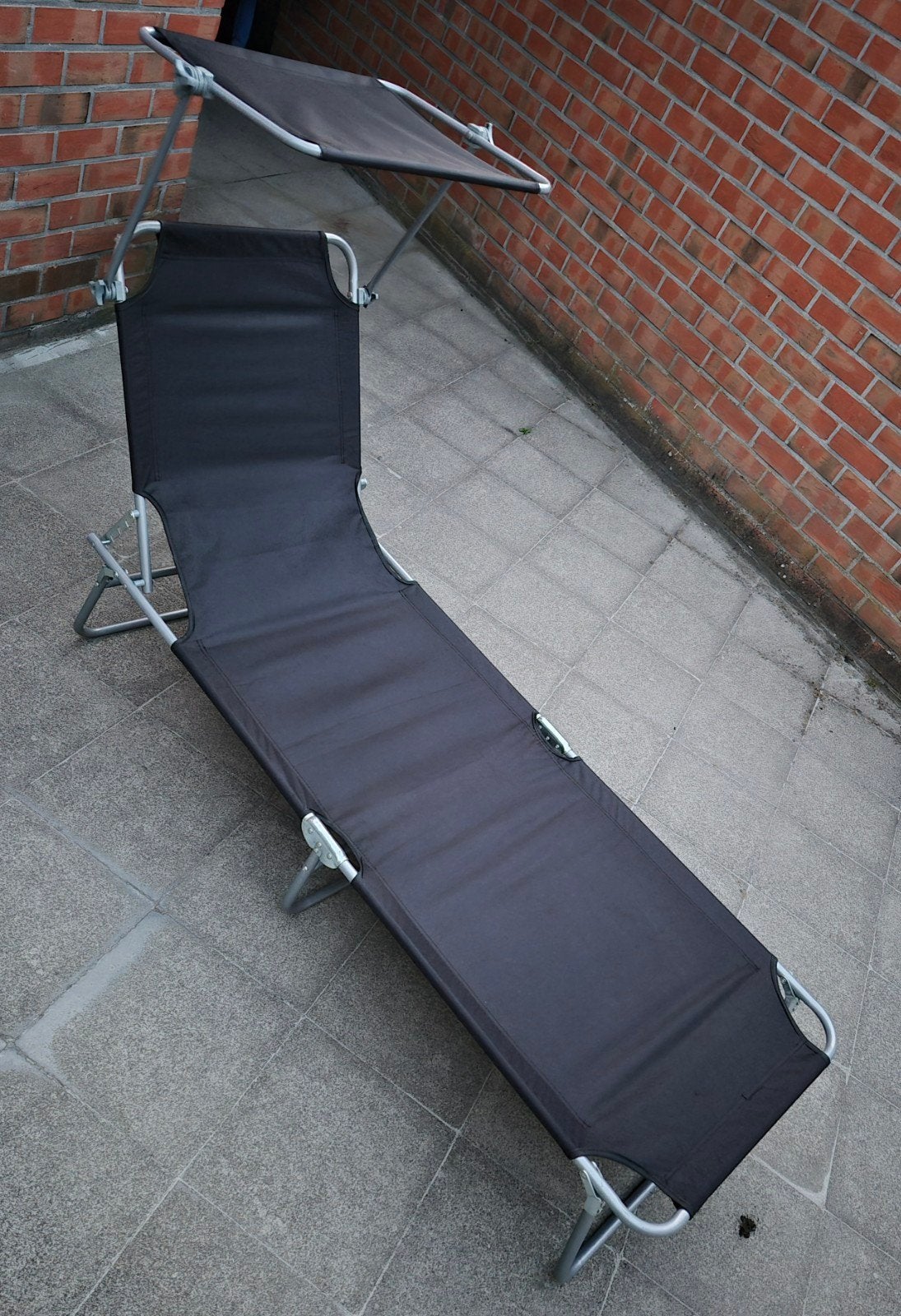 ligstoel met zonnescherm, Enlèvement, Comme neuf