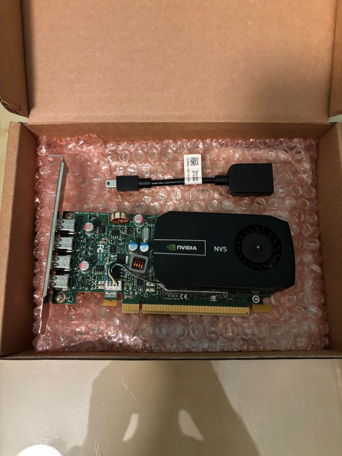 NVIDIA NVS 510 – 2 GB DDR3 – 4x Mini DisplayPort, Computers en Software, Gebruikt, DisplayPort, Ophalen of Verzenden, PCI