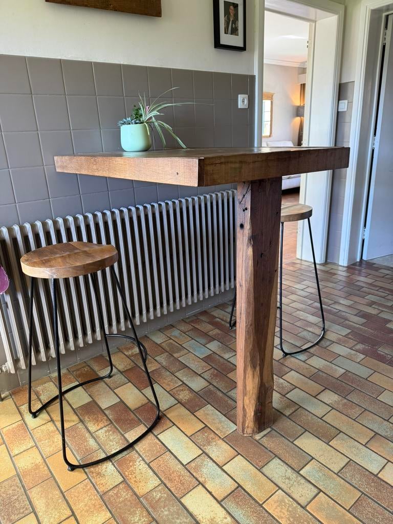 Mange debout en chene  + tabourets, Enlèvement ou Envoi, Comme neuf