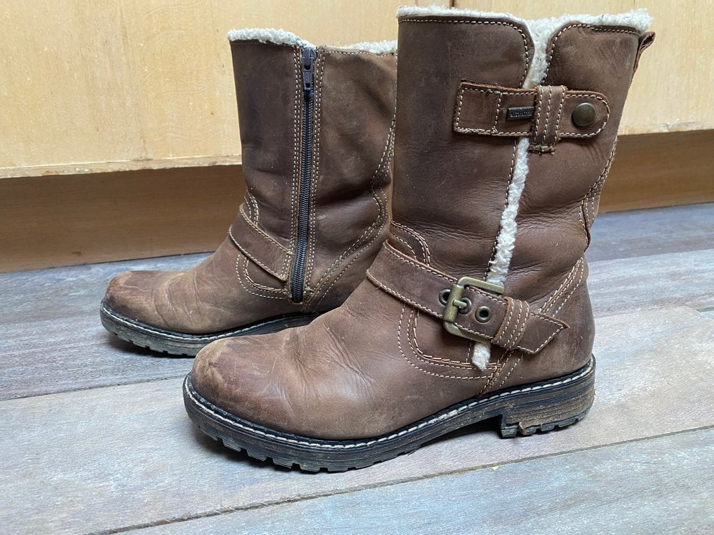 Salamander bottes 39 motardes cuir fourré façon mouton, Brun, Boots et Botinnes, Porté, Salamander