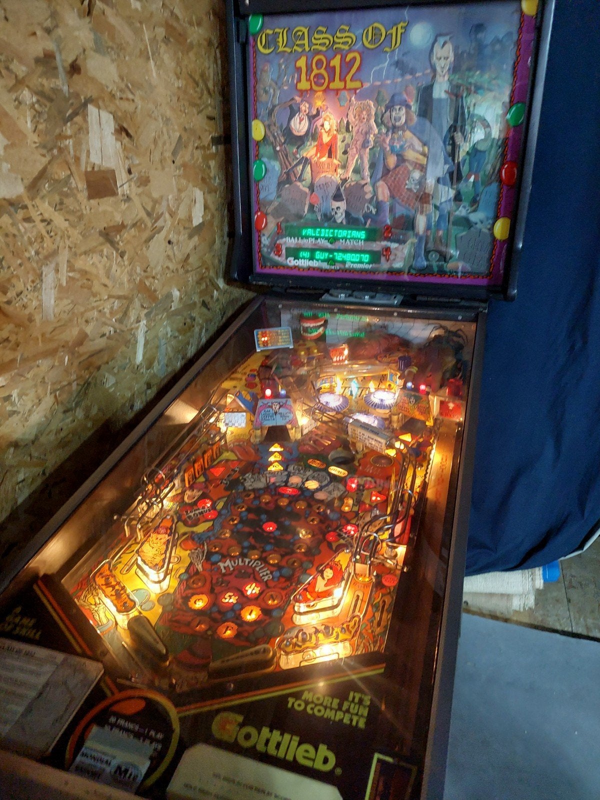 Flipper Gottlieb Class of 1812, Enlèvement ou Envoi, Flipper (jeu), Gottlieb