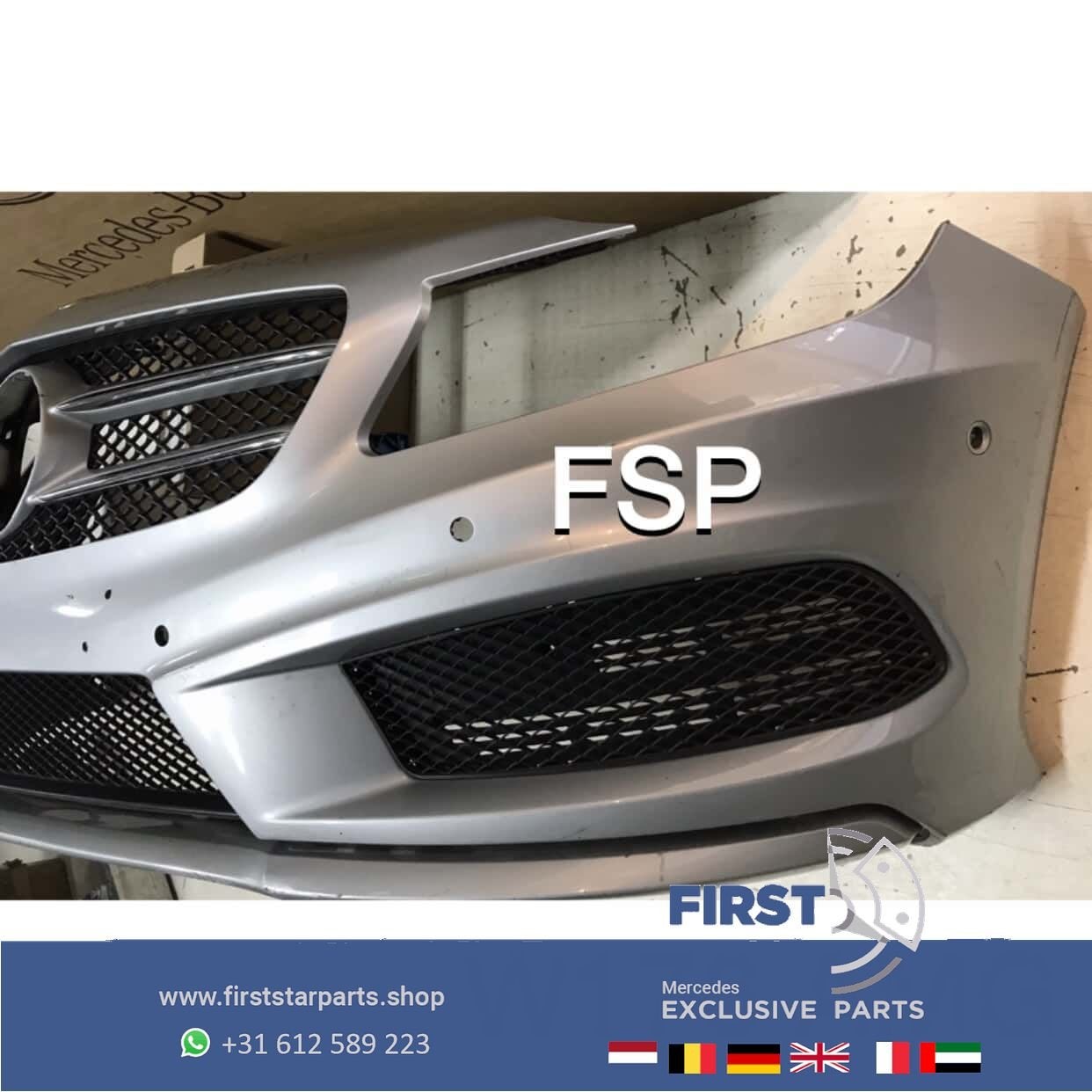 W176 AMG Voorbumper Mercedes A Klasse COMPLEET 2015 ZWART WI, Utilisé, -, Avant, -