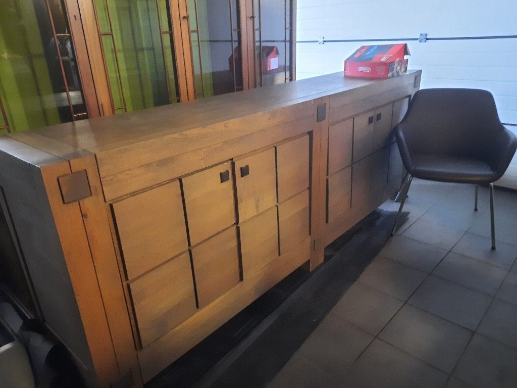 meuble salle a manger, Enlèvement, Comme neuf, "brutaliste", 6 à 8 chaises