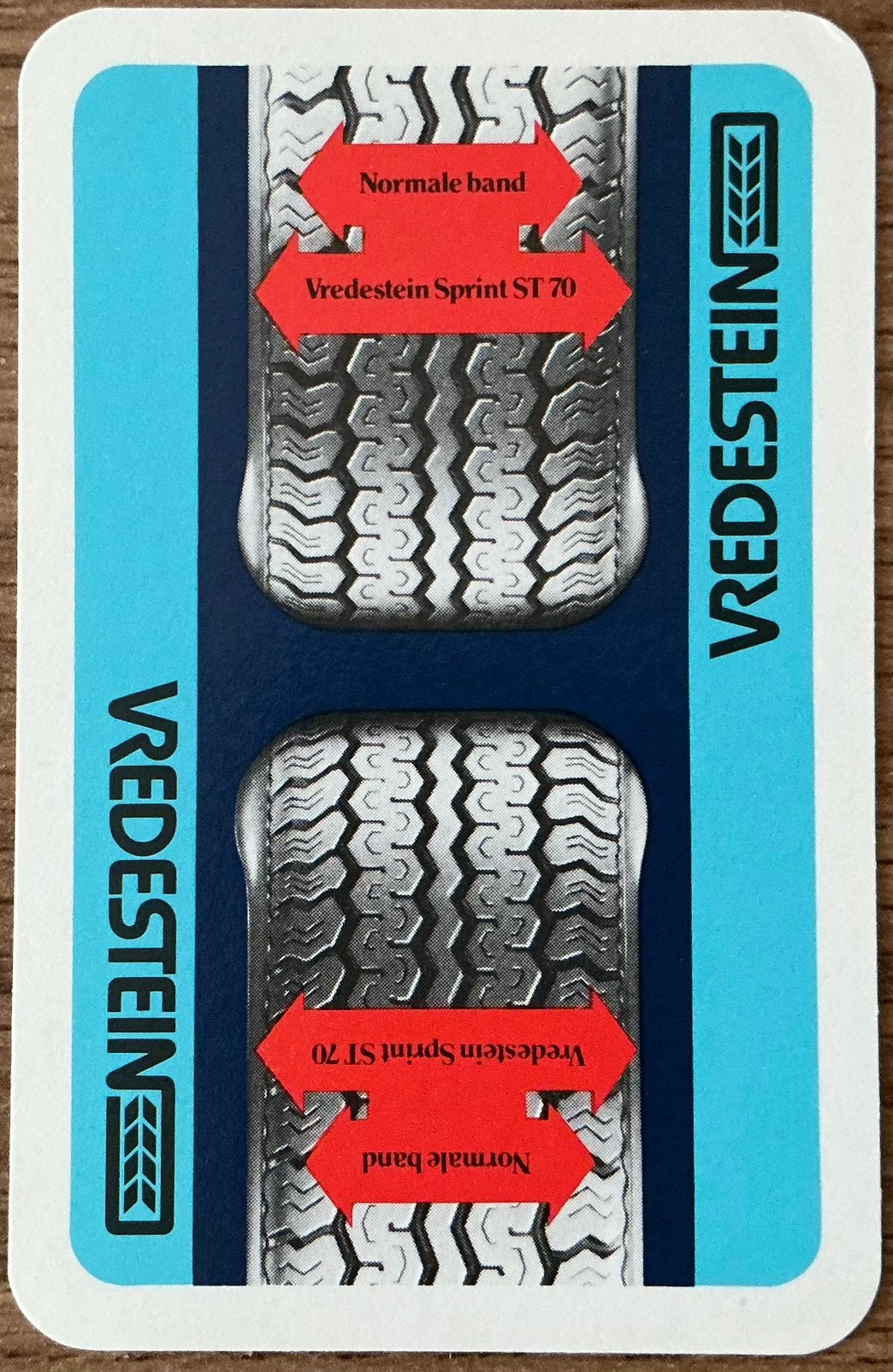 Speelkaart VREDESTEIN BANDEN, Verzamelen, Ophalen of Verzenden, Zo goed als nieuw, Speelkaart(en)