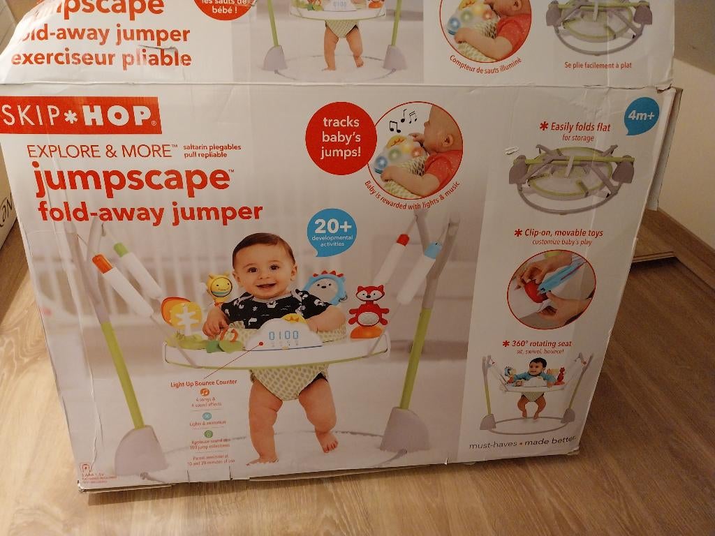 Skip Hop Jumpscape fold-away jumper, Enlèvement, Utilisé, Baby Gym, Sonore