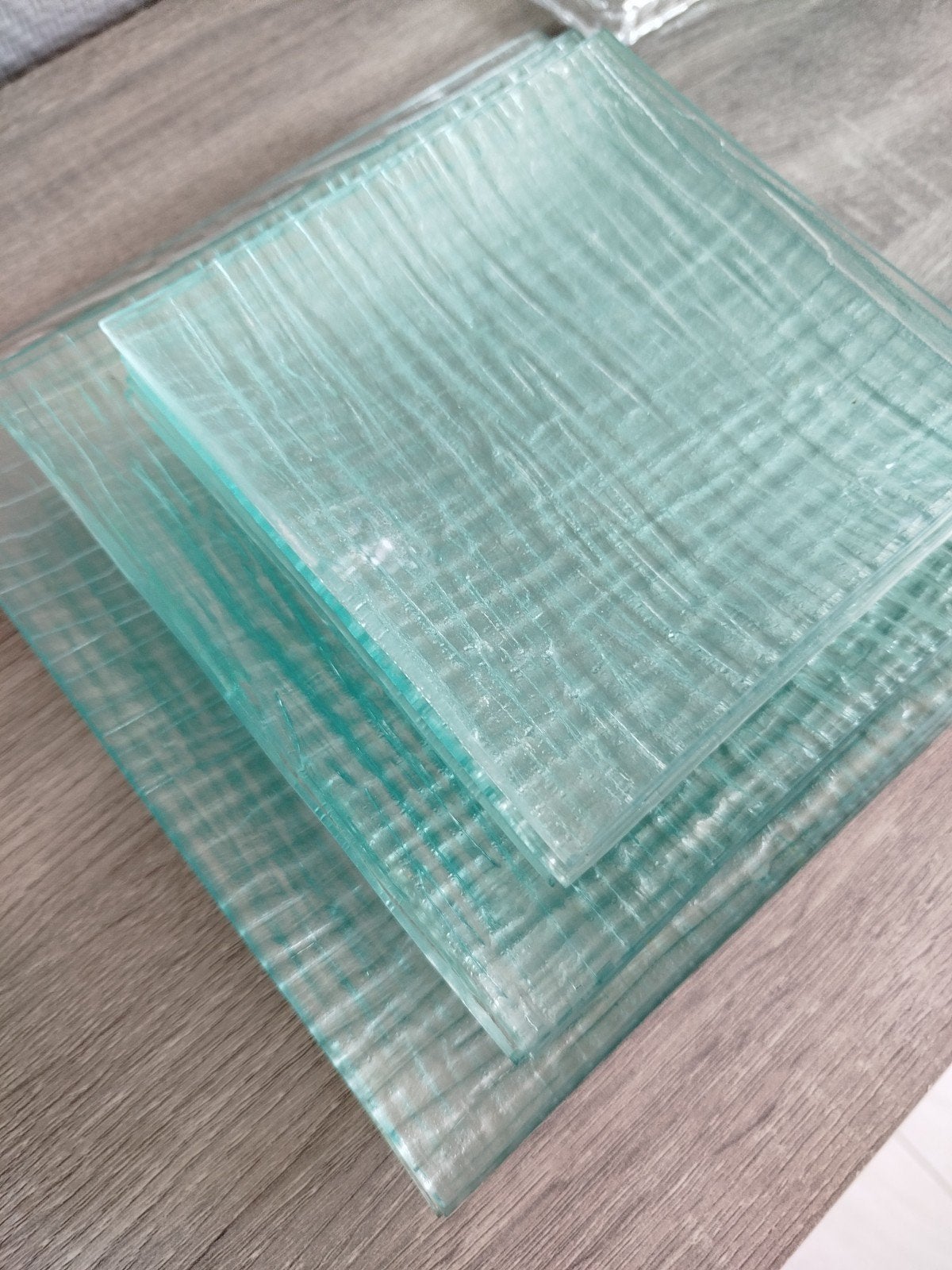 Service de table en verre transparent – 18 assiettes