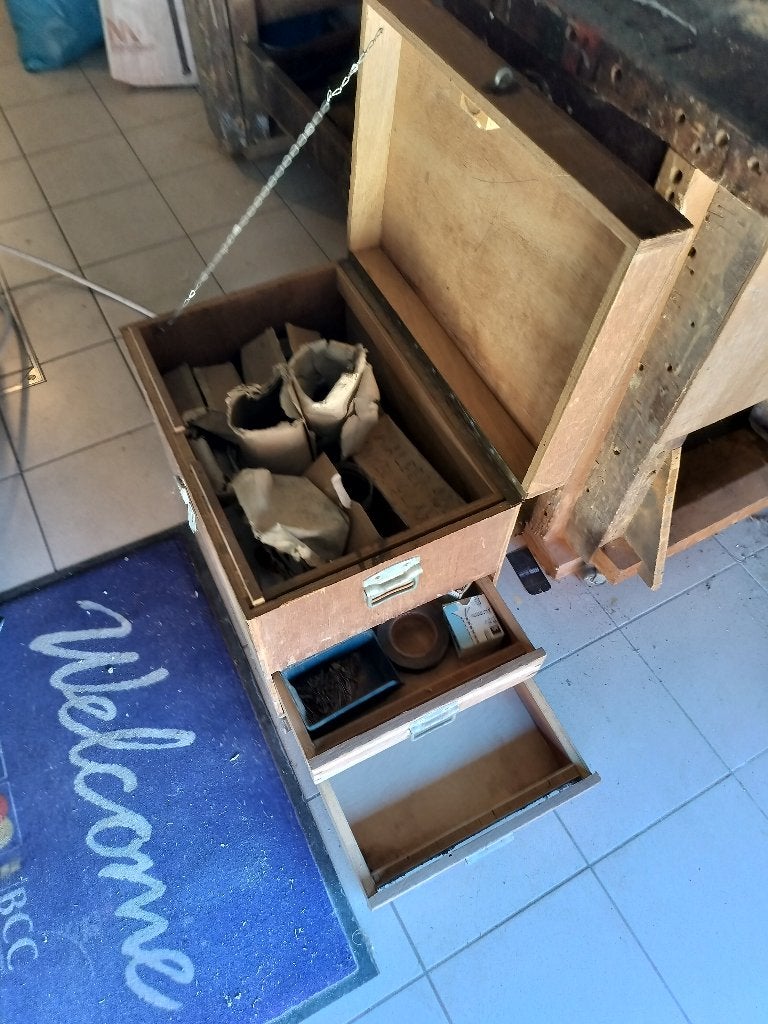 houten gereedschapskist / materiaalkist, Doe-het-zelf en Bouw, Ophalen, Gebruikt