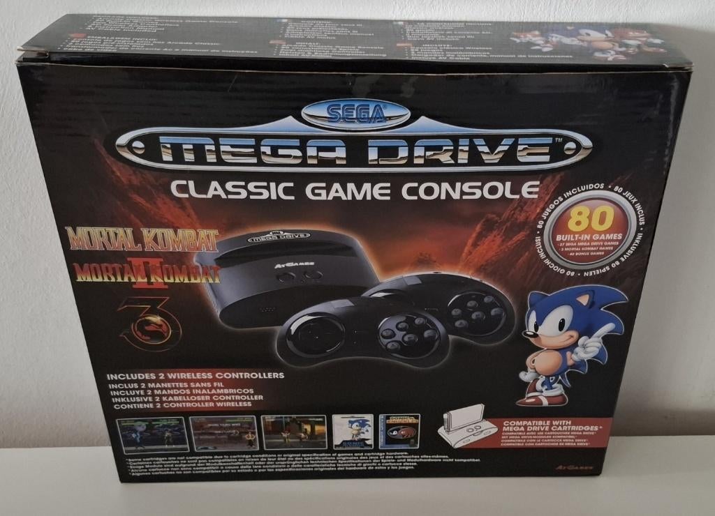Sega Mega Drive Classic (Mini ; 80 games), als nieuw., Met games, Mega Drive, RetroGamed, Ophalen of Verzenden