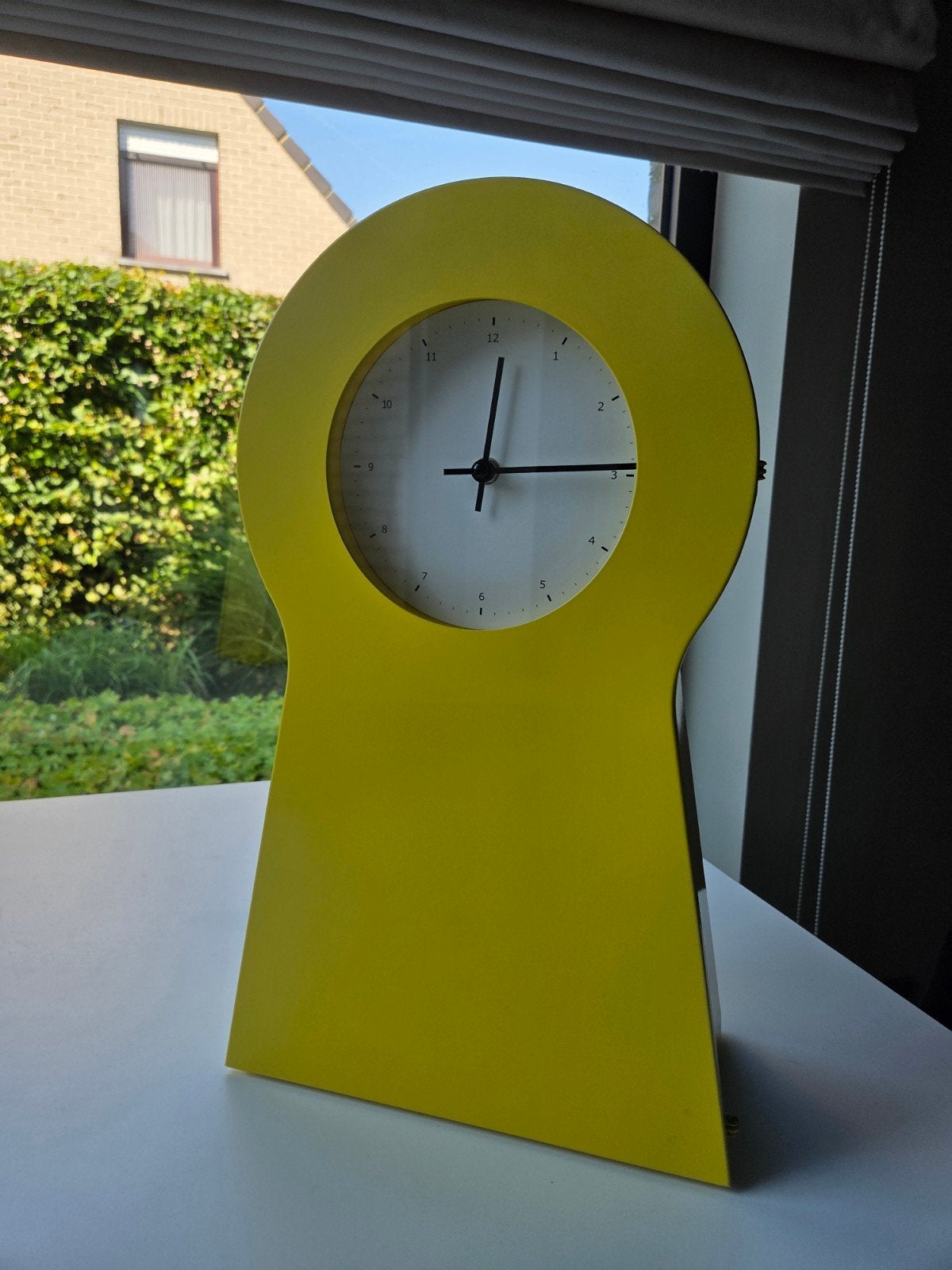 Vintage Ikea klok geel, Huis en Inrichting, Woonaccessoires | Klokken, Ophalen, Zo goed als nieuw, Analoog, Staande klok