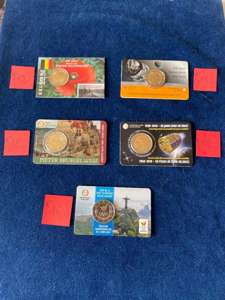 Coincard Belgique 2€, Enlèvement, Étain, Monnaie en vrac