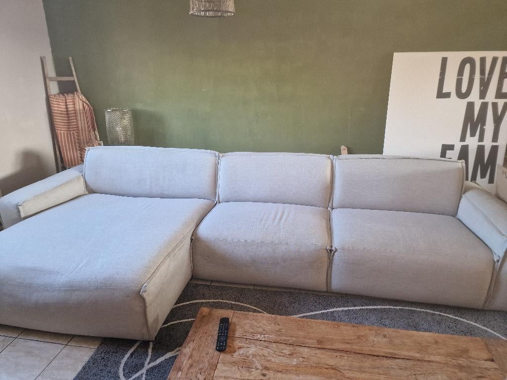 Salon, Huis en Inrichting, Ophalen, Gebruikt, Hoekbank, Stof