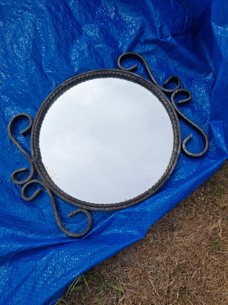 Spiegel, Huis en Inrichting, Woonaccessoires | Spiegels, Ophalen, Minder dan 50 cm, Gebruikt, Rond