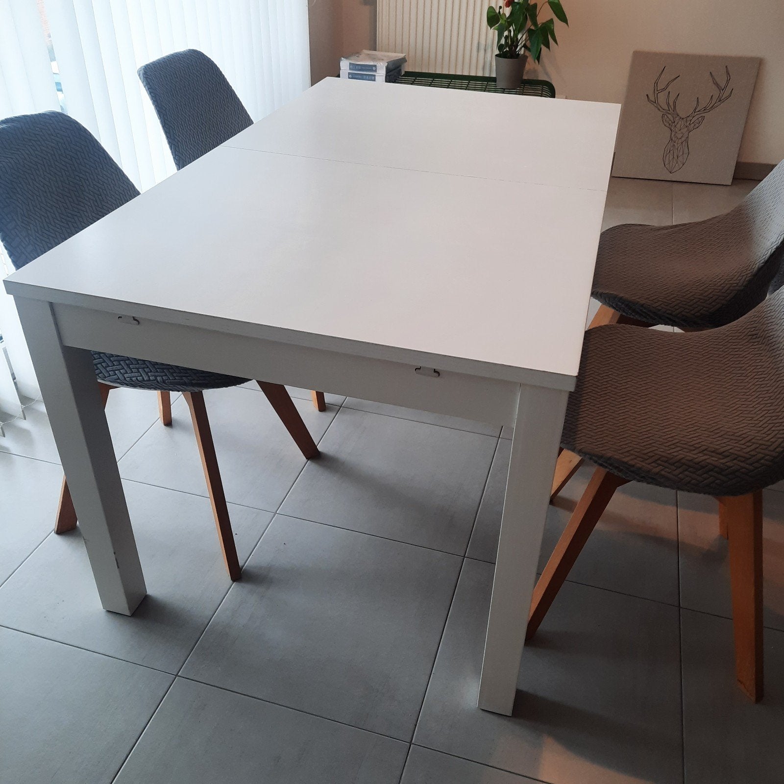 Uitschuifbare eettafel, Huis en Inrichting, Ophalen, Gebruikt, 100 tot 150 cm, 50 tot 100 cm