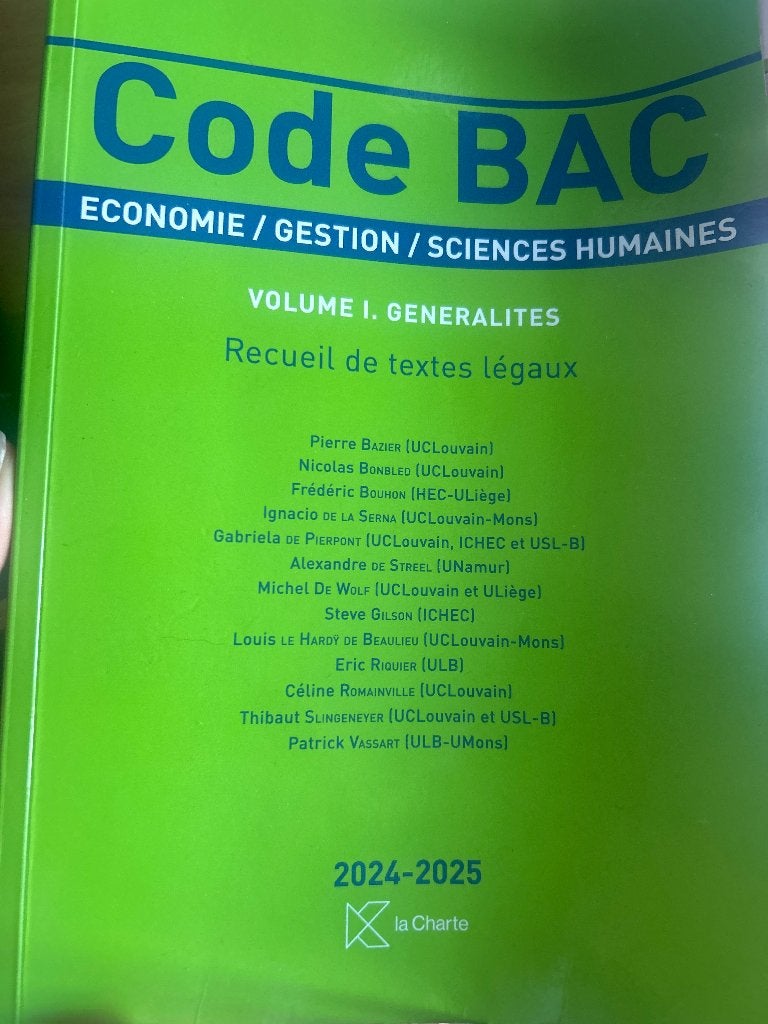 Code Bac 2024-2025, Enlèvement ou Envoi, Comme neuf, Enseignement supérieur