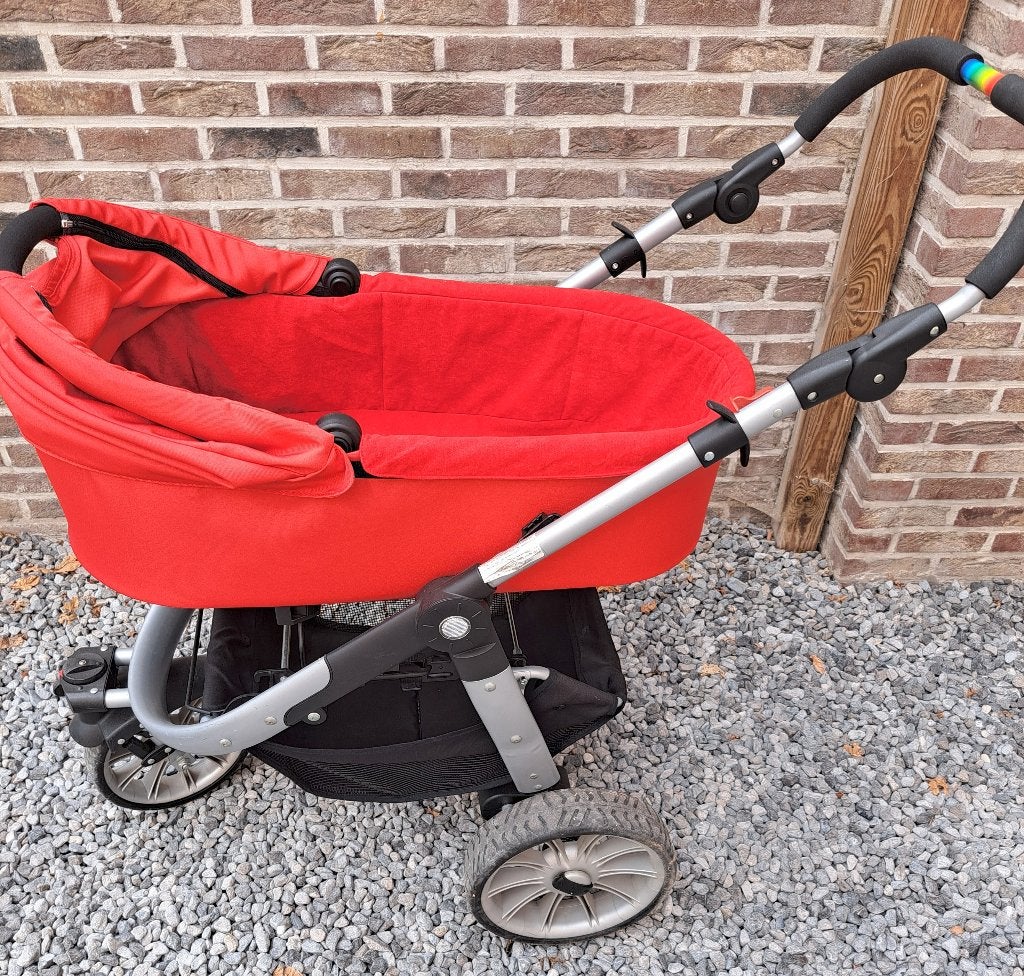 Kinderwagen Teutonia rood, Kinderen en Baby's, Ophalen, Zo goed als nieuw, Kinderwagen, Overige merken