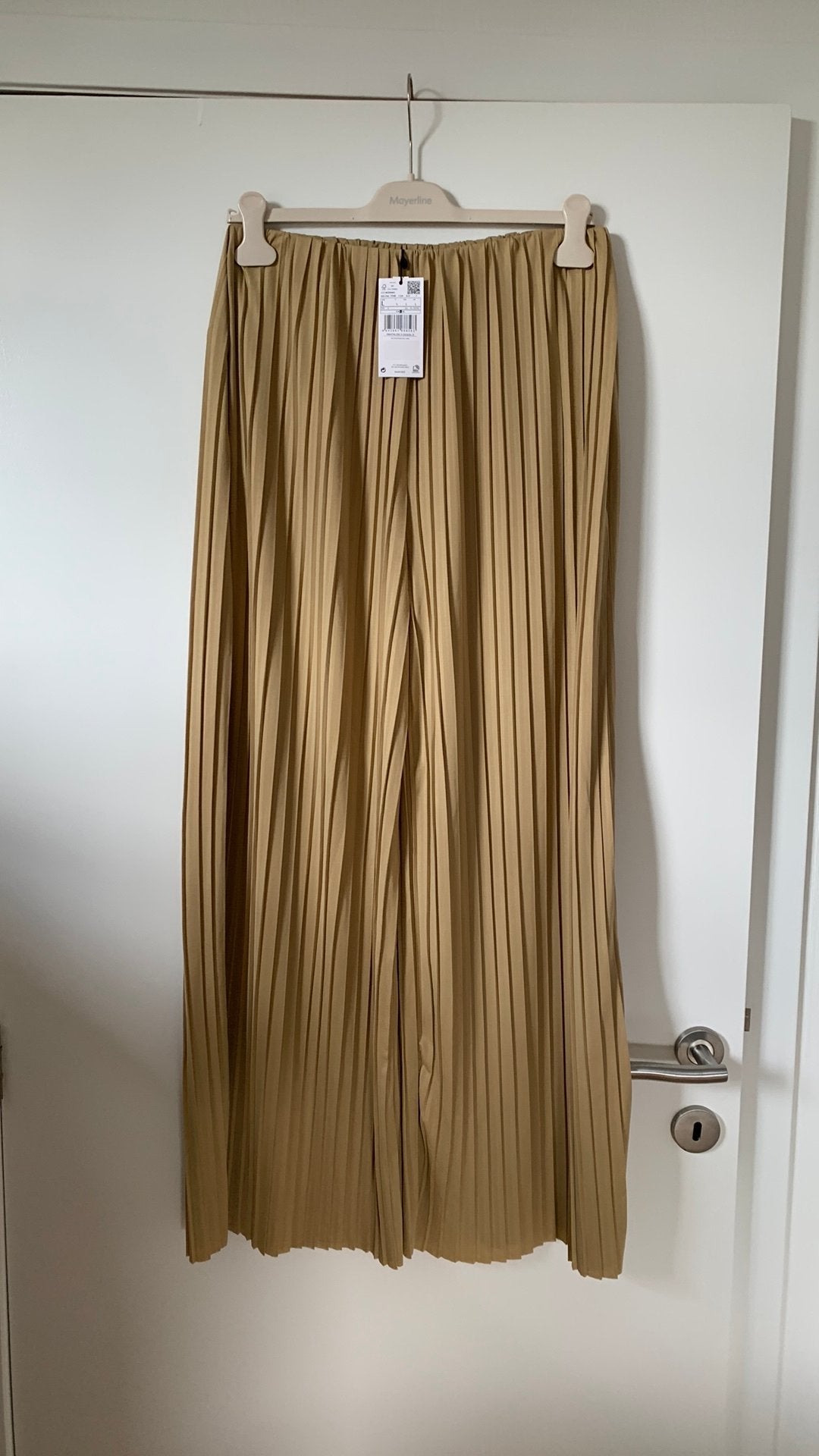 Broek met wijde pijpen Mango, maat L, nieuw !, Beige, Maat 42/44 (L), Nieuw, Ophalen of Verzenden