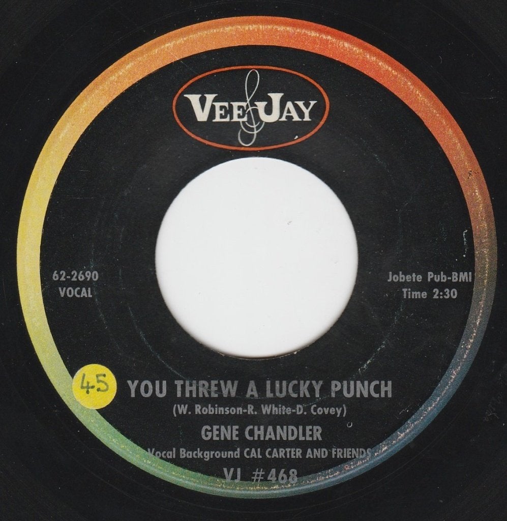 Gene Chandler / You Threw A Lucky Punch * Popcorn Groove *, CD & DVD, Enlèvement ou Envoi, 7 inch, Utilisé, Housse de protection extérieure