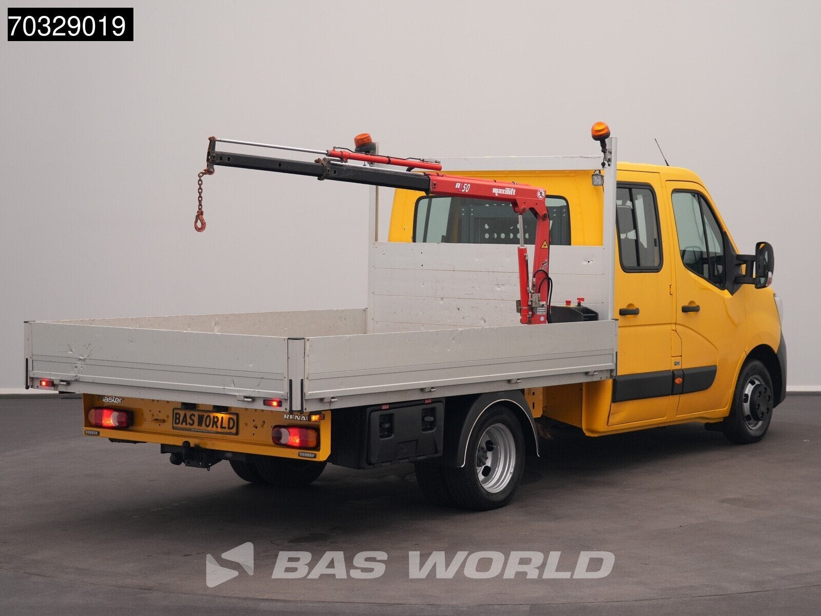 Renault Master 165PK Kraanwagen Maxilift Dubbel Cabine Dubbe, Start-stop-systeem, Stof, Gebruikt, 4 cilinders