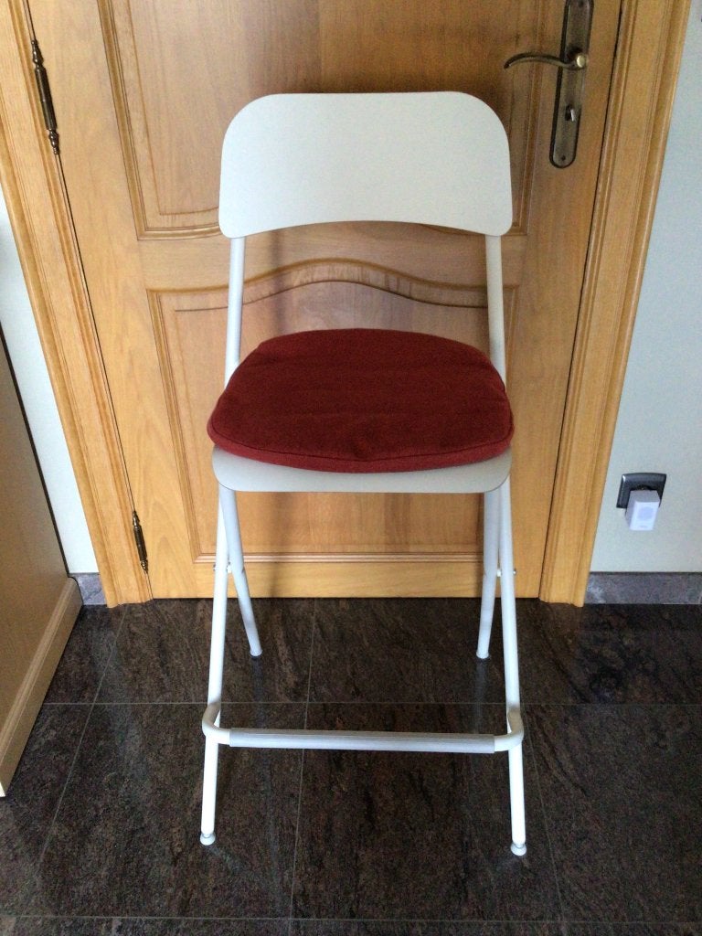 Hoge plooibare stoel IKEA, Huis en Inrichting, Stoelen, Ophalen, Wit, Zo goed als nieuw, Eén