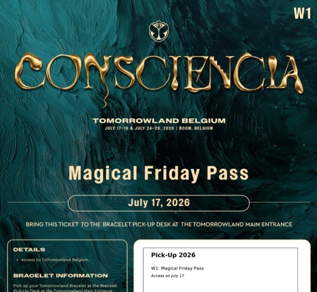 Tomorrowland W1, Tickets & Billets, Concerts | Autre, Juillet
