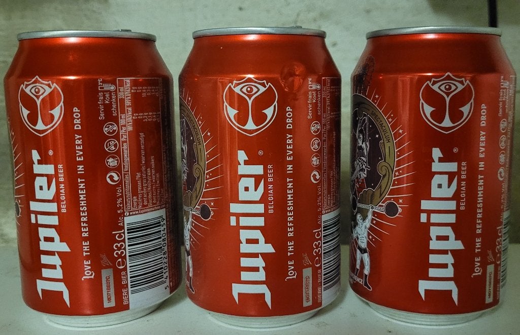 3 Canettes Jupiler Tomorrowland 2017 Collector, Collections, Enlèvement ou Envoi, Utilisé, Autres types, Jupiler