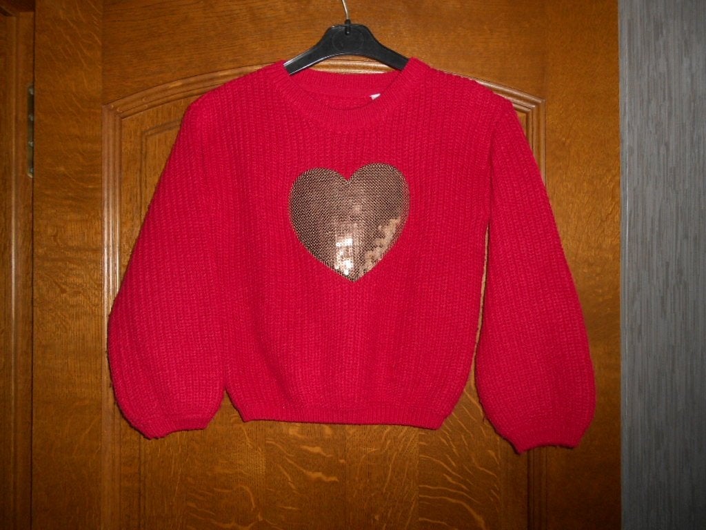rode pull C&A mt 134, Kinderen en Baby's, Gebruikt, C&A, Meisje, Trui of Vest