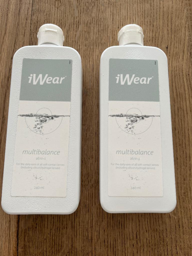2 X 240 ml lenzenvloeistof nieuw iWear Multibalance, Diversen, Overige Diversen, Nieuw, Ophalen of Verzenden