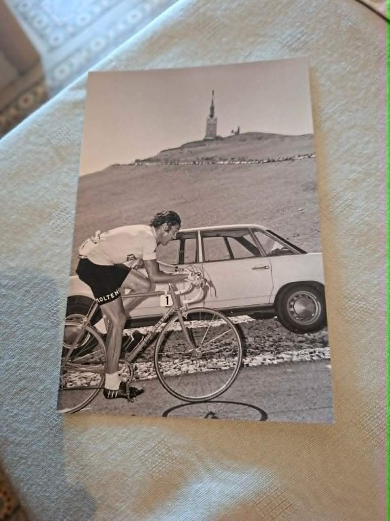 Foto (Repro) Eddy Merckx / Tour / Mont Ventoux, Verzamelen, Ophalen of Verzenden, Zo goed als nieuw, Poster, Plaatje of Sticker