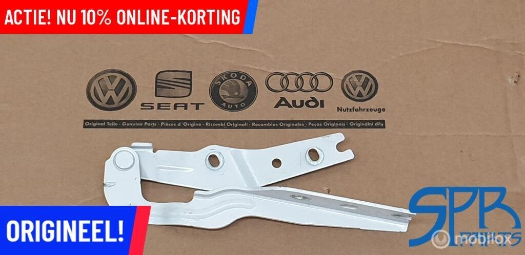 GOLF 7 VII LC9A LINKS Motorkapscharnier SCHARNIER 5G0823301B, Gebruikt, Volkswagen, Ophalen of Verzenden, Volkswagen