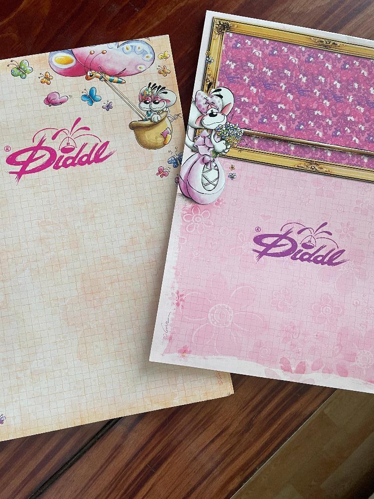 Diddl 2x bloknotes en briefpapierpapier, Enlèvement, Diddl, Comme neuf, Papier, Carte ou Papeterie