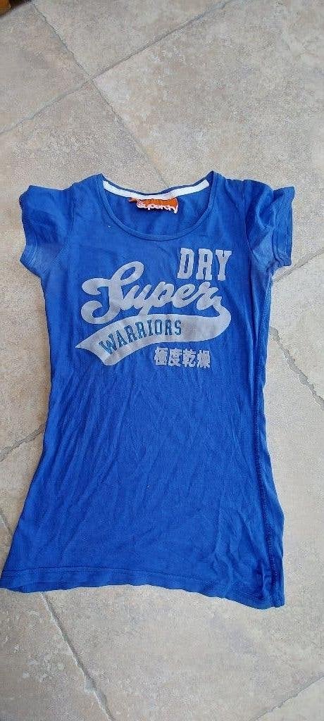 Merk Superdry: blauwe t-shirt mt xs, Ophalen of Verzenden, Korte mouw, Maat 34 (XS) of kleiner, Gedragen
