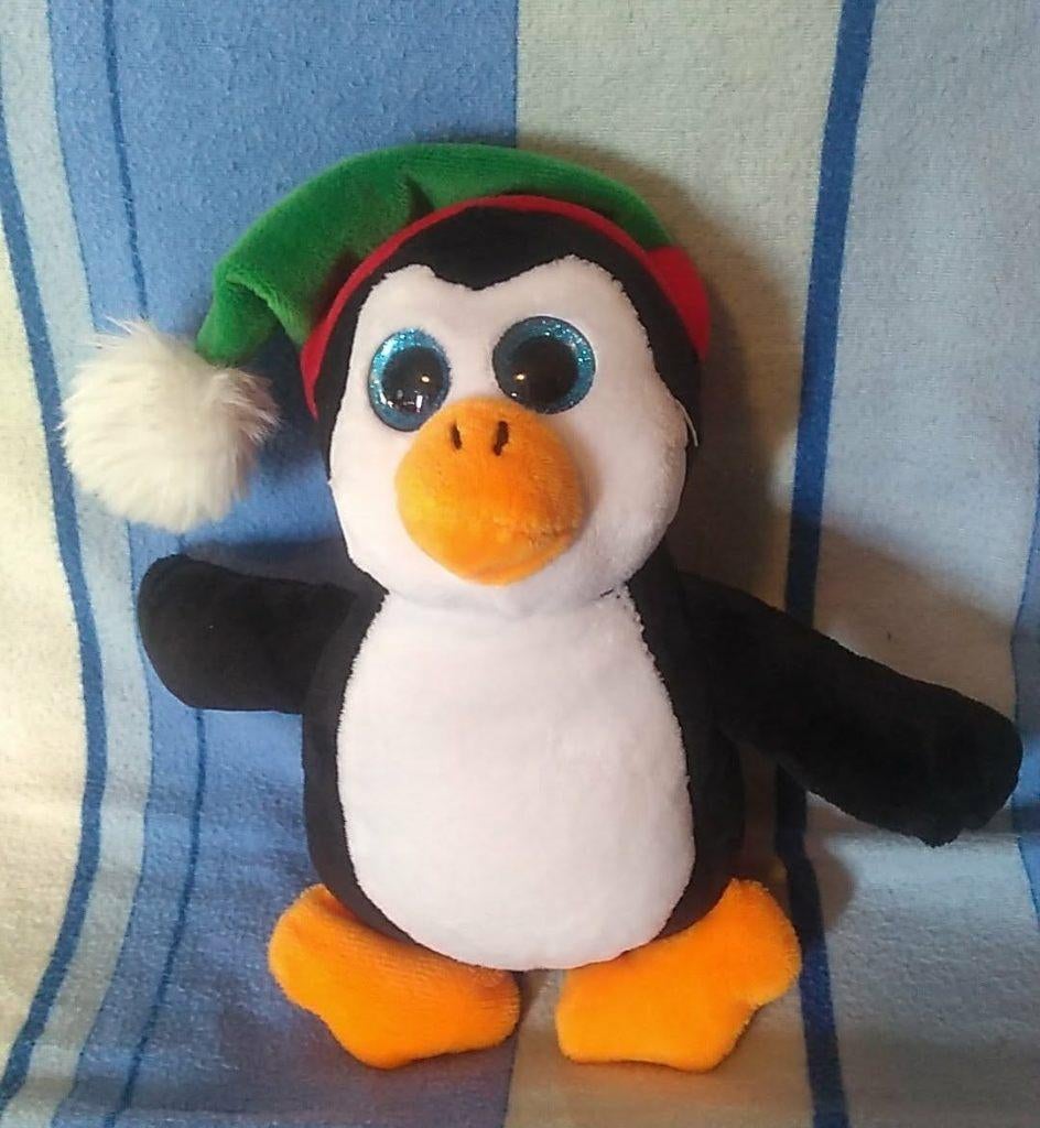 pinguin met glitterogen met muts, Ophalen of Verzenden