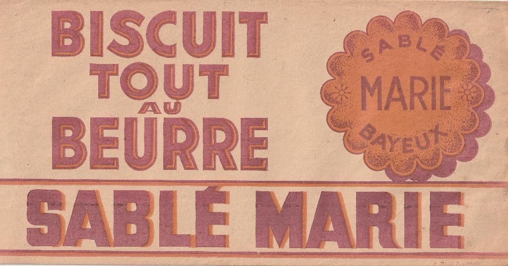 oud papier reclame biscuit koek Sablé Marie, Ophalen of Verzenden, Gebruikt, Overige typen